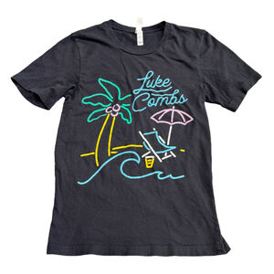 Luke Combs Neon Sign Tropical Short Sleeve Tee Tour Merch
